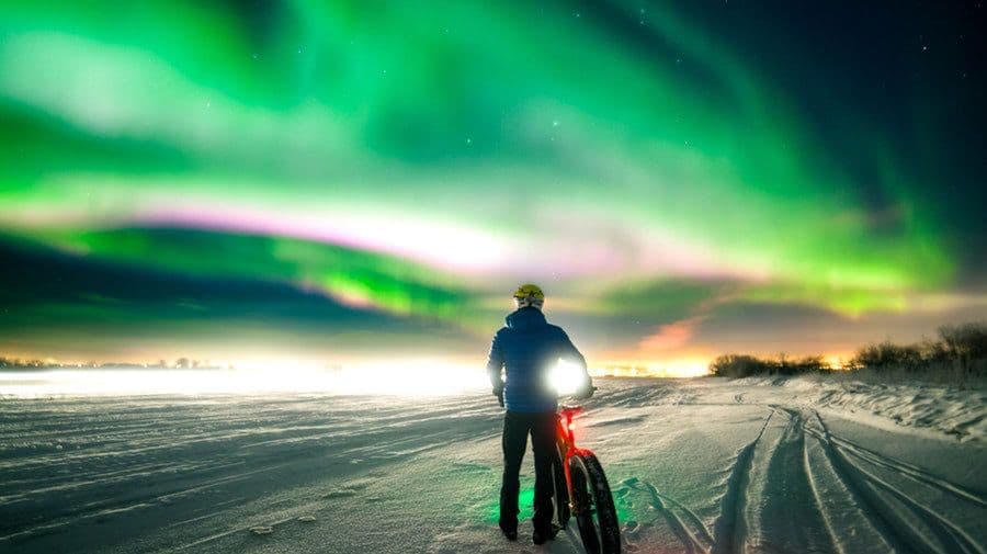 Fatbiken Lapland Noorderlicht
